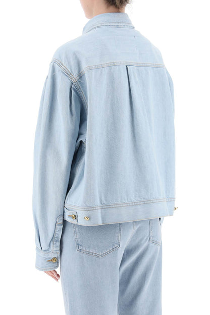 'nariida Shire' Denim Jacket  - Light Blue