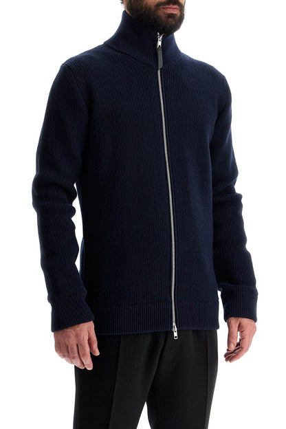 Zip-up Cardigan With  - Blue