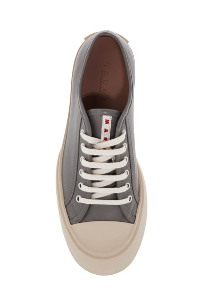 Elegant Gray Calfskin Men's Sneakers  - Grey