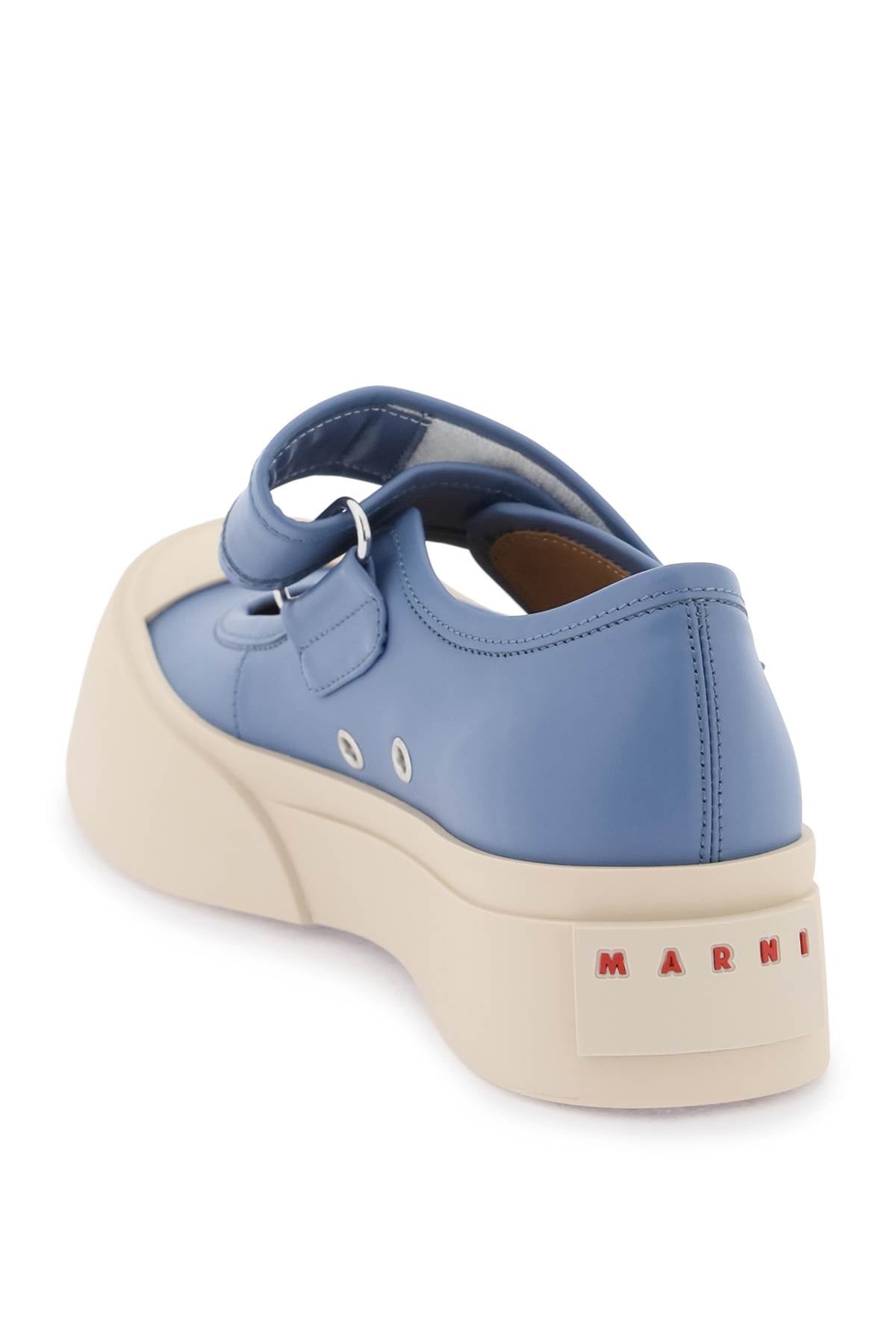 Pablo Mary Jane Nappa Leather Sneakers  - Blue