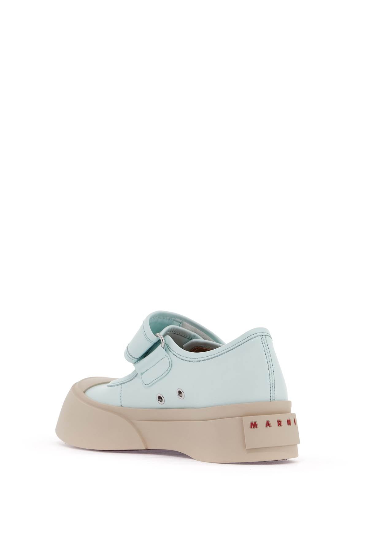 Pablo Mary Jane Nappa Leather Sneakers  - Light Blue