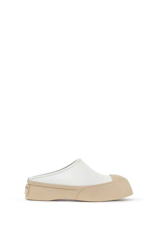 Smooth Leather Pablo Clogs  - White