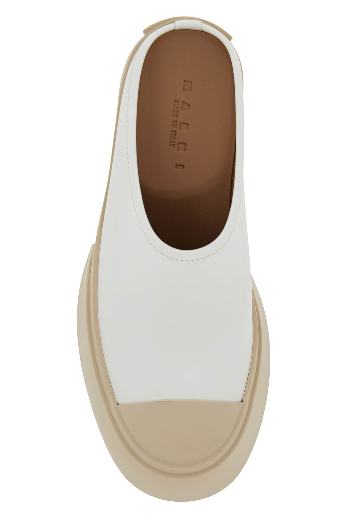 Smooth Leather Pablo Clogs  - White