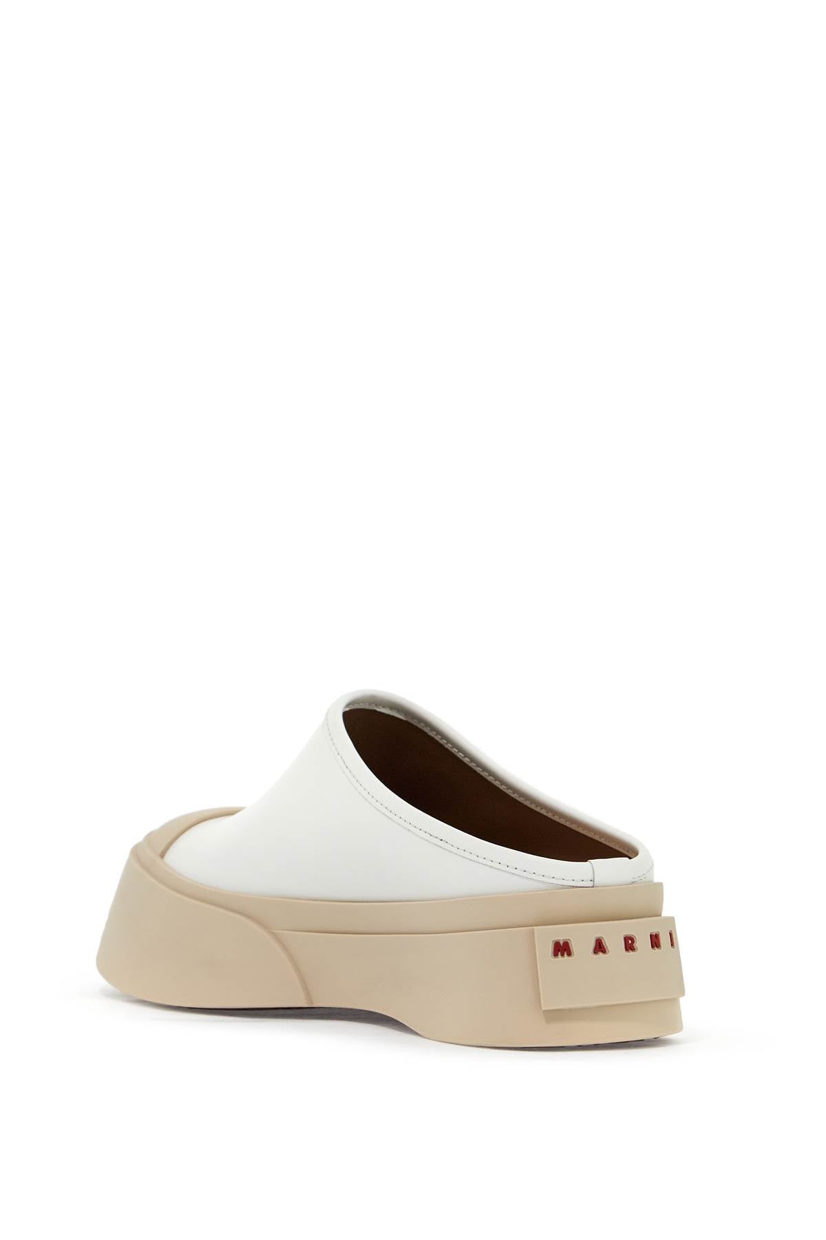 Smooth Leather Pablo Clogs  - White