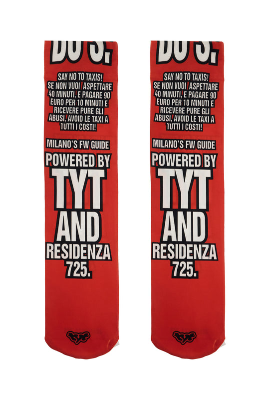 Printed Socks Tyt X Res  - Red