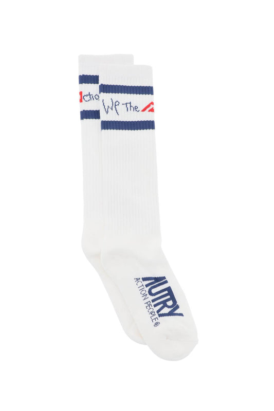 Socks With Logo  - Bianco