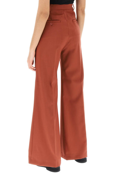 Sonale Flared Trousers  - Brown