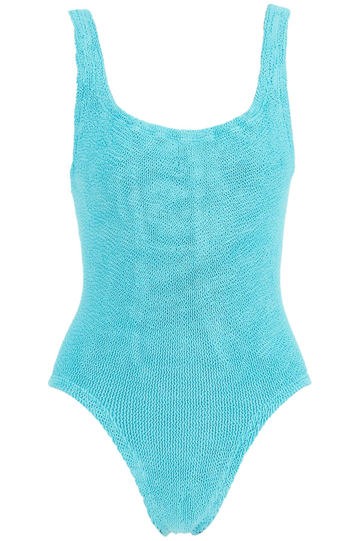 One-piece Square Neck Swims  - Light Blue