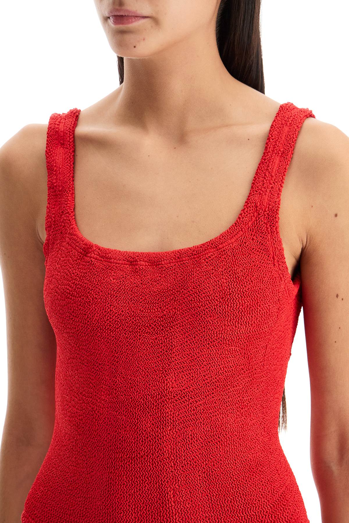 One-piece Square Neck Swims  - Red