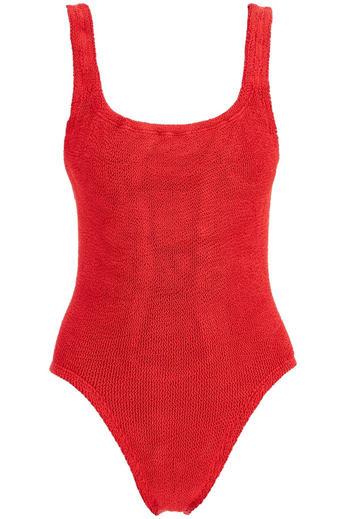 One-piece Square Neck Swims  - Red