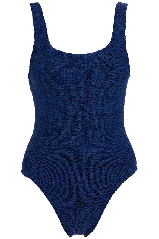 One-piece Square Neck Swims  - Blue