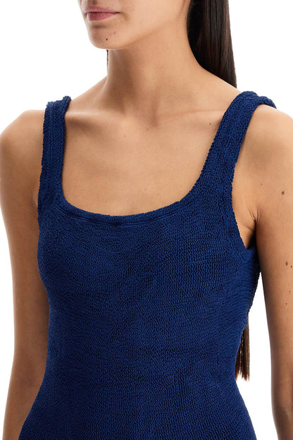 One-piece Square Neck Swims  - Blue