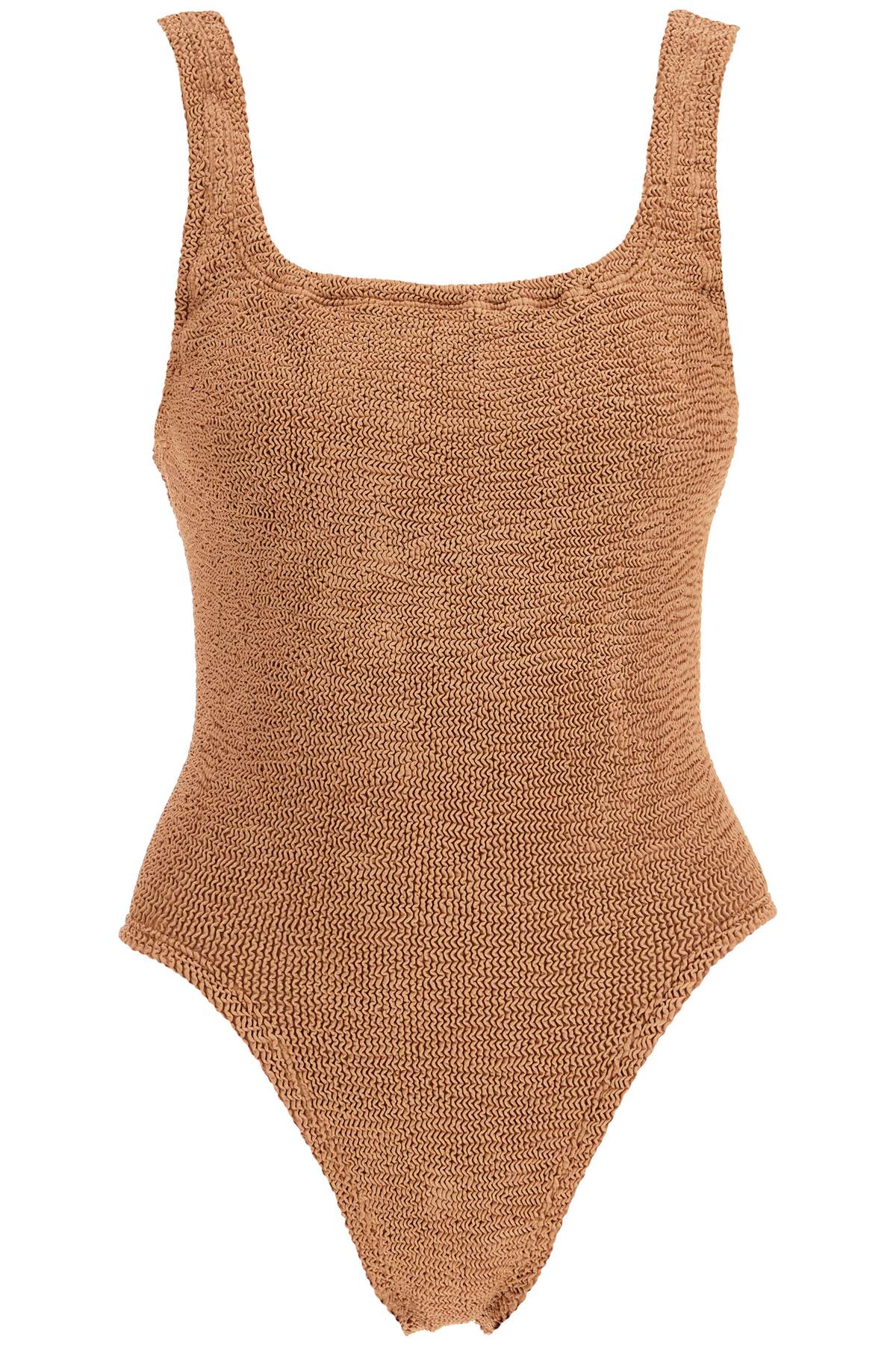 One-piece Square Neck Swims  - Beige