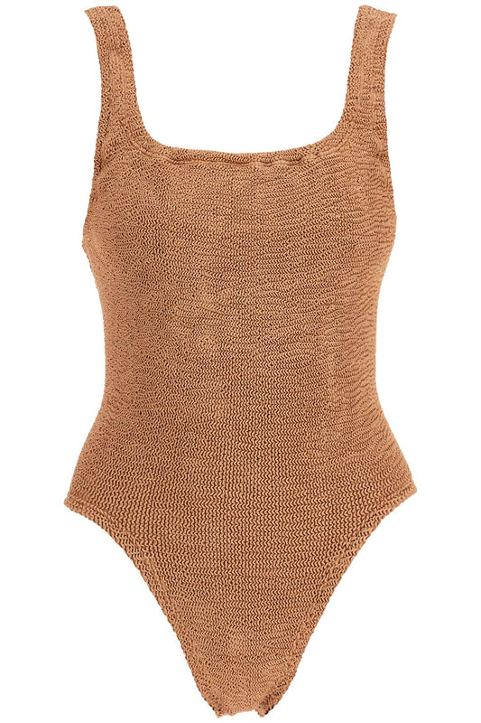 One-piece Square Neck Swims  - Beige