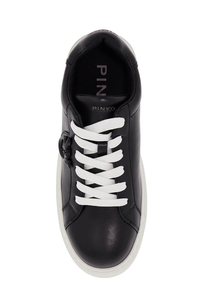 Monogram Detail Platform Sneakers With  - Black