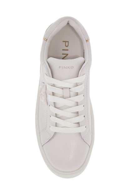 Monogram Detail Platform Sneakers With  - White