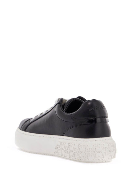 Monogram Detail Platform Sneakers With  - Black