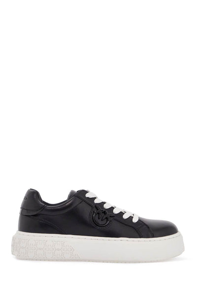 Monogram Detail Platform Sneakers With  - Black