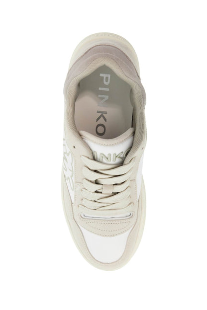 Casual And Elegant Beige Leather Sneakers Mandy 10  - Beige