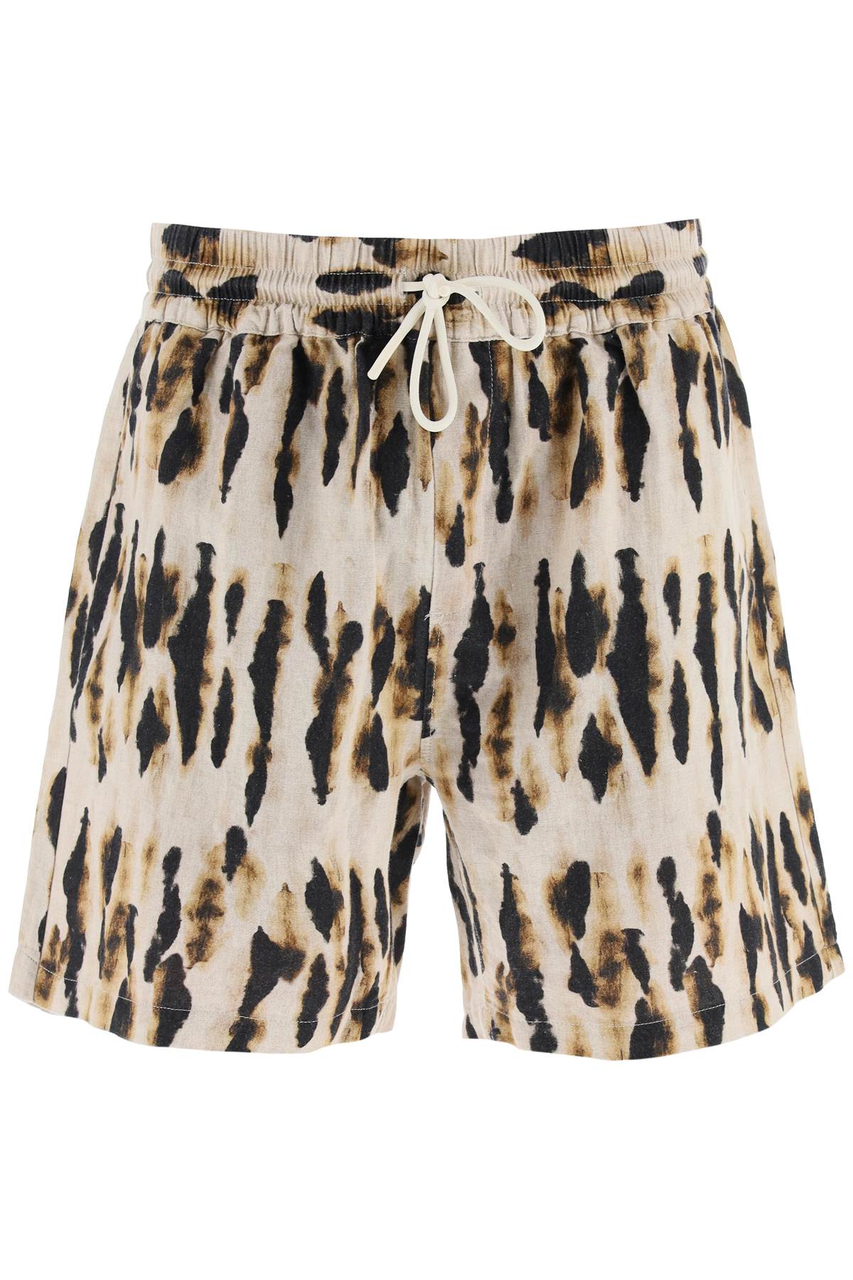 'borra' Linen Cotton Shorts  - Beige