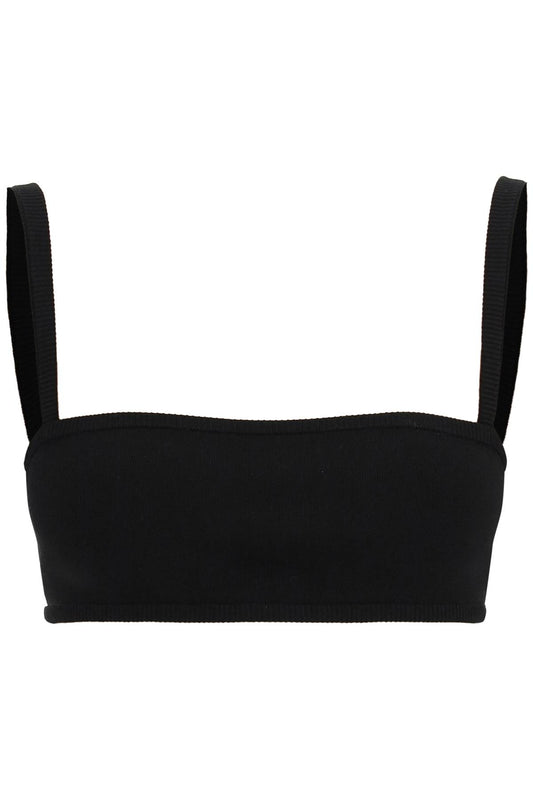 'stelvio' Knit Bandeau Top  - Black