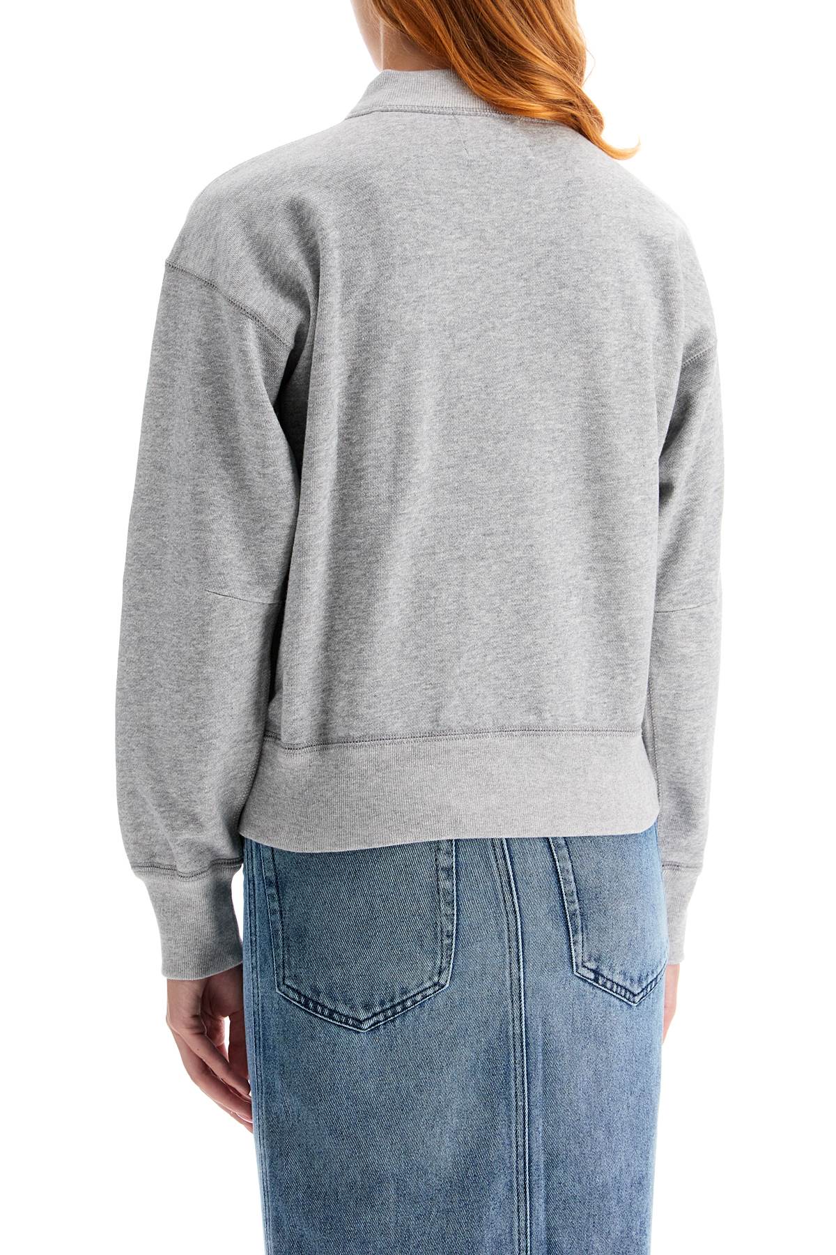 Moby Sweatshirt With Flocked Logo  - Grey