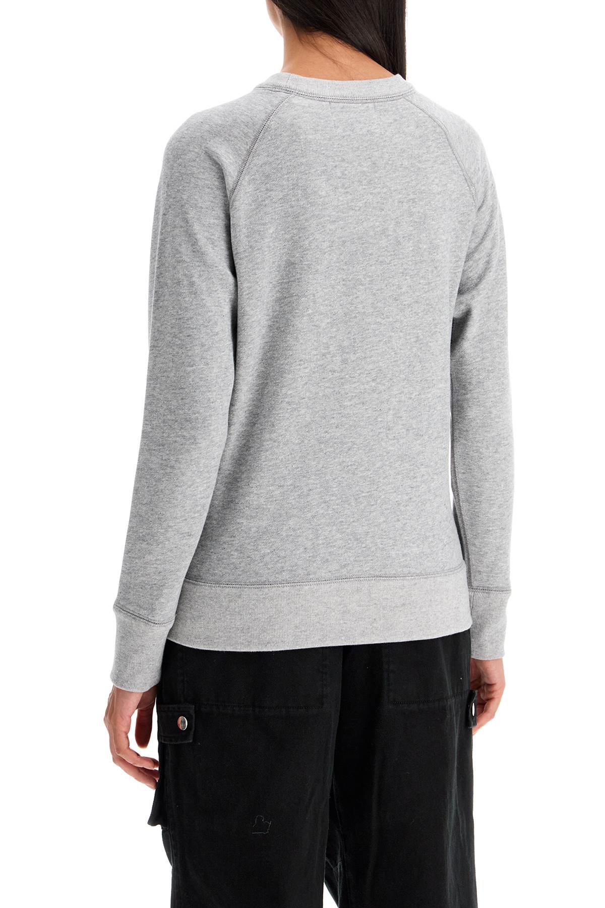 Milla Cotton Sweatshirt With Round Neck  - Grey