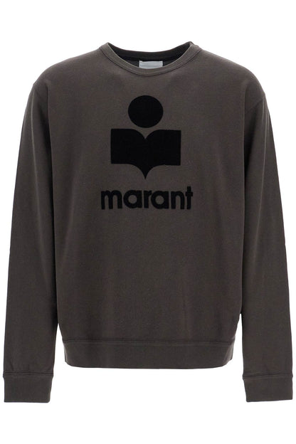 Mikoy Flocked Logo Sweatshirt  - Grey