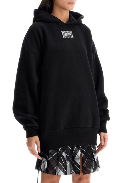 Oversized Hoodie With Hood  - Black