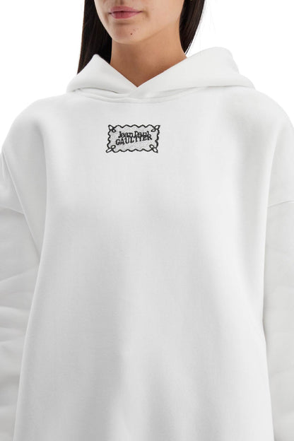 Oversized Hoodie With Hood  - White