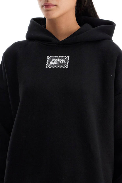 Oversized Hoodie With Hood  - Black