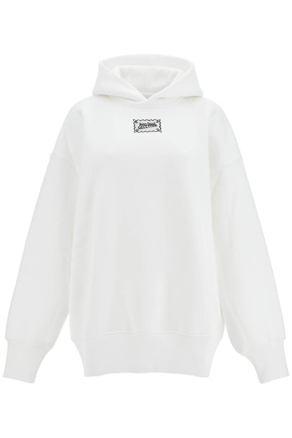 Oversized Hoodie With Hood  - White