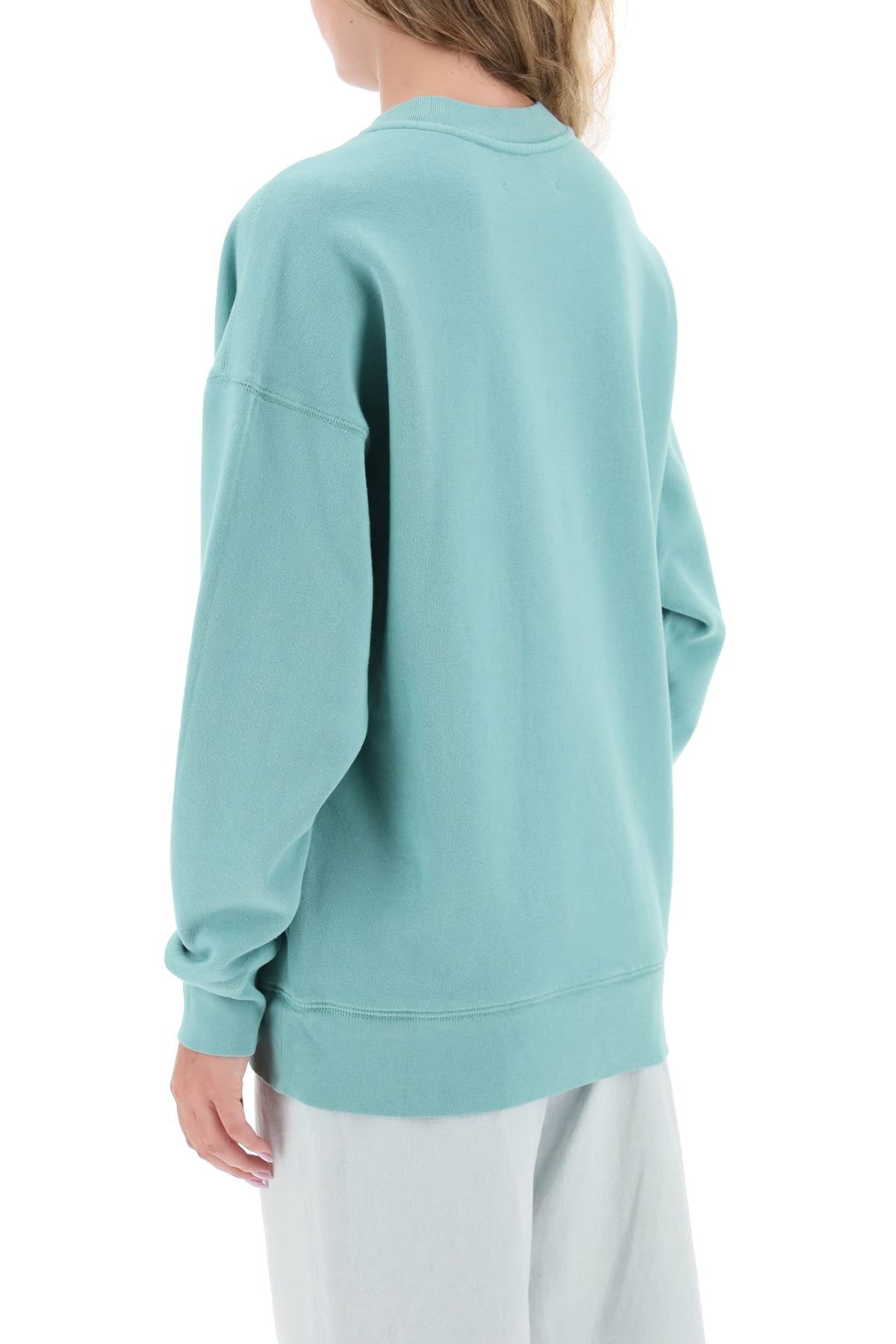 Crew-neck Sweatshirt With Logo Print  - Verde