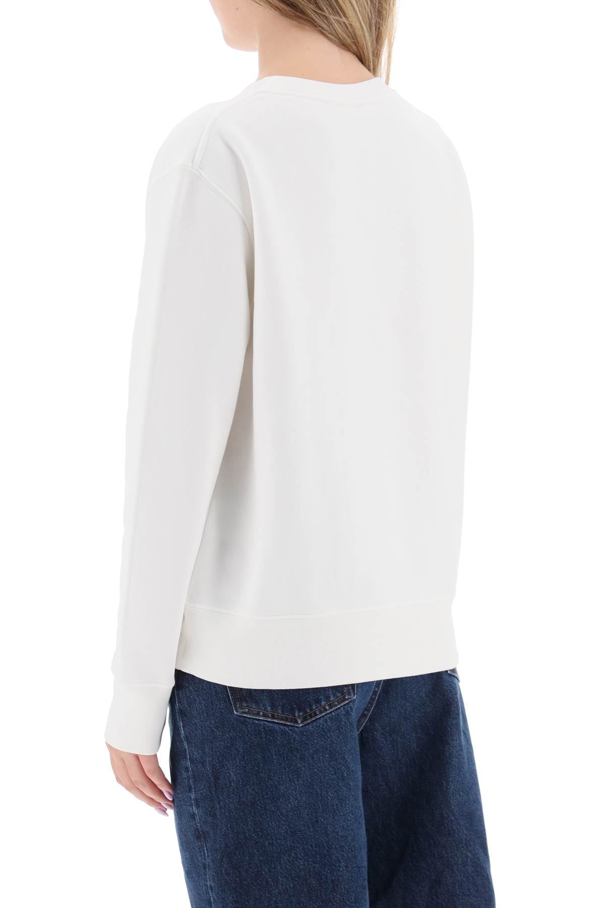 Embroidered Logo Sweatshirt  - Bianco