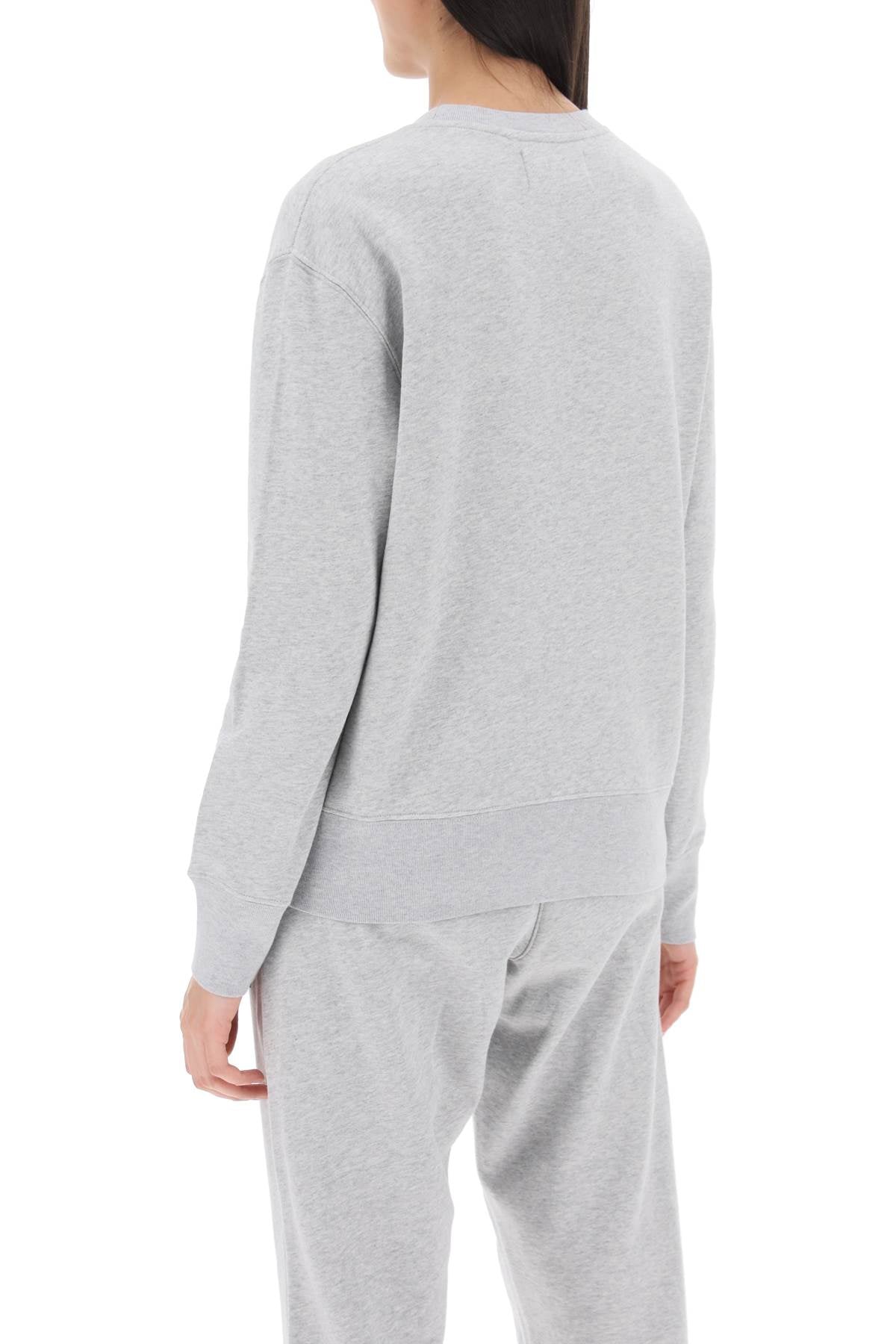 Sweatshirt With Maxi Logo Print  - Grey