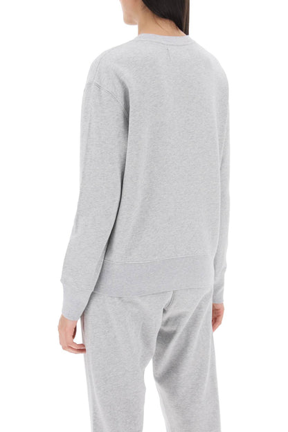 Sweatshirt With Maxi Logo Print  - Grey