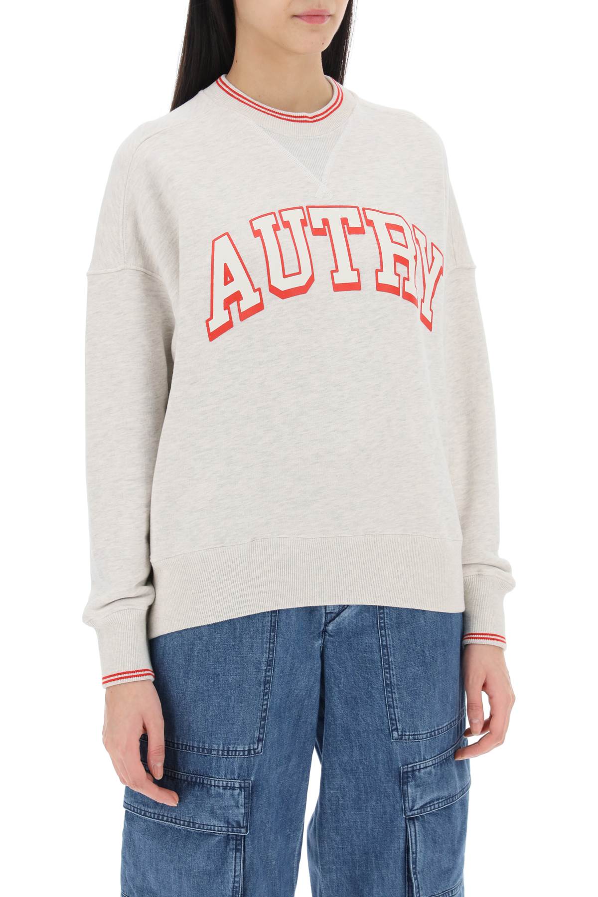 Oversized Varsity Sweatshirt  - Grey