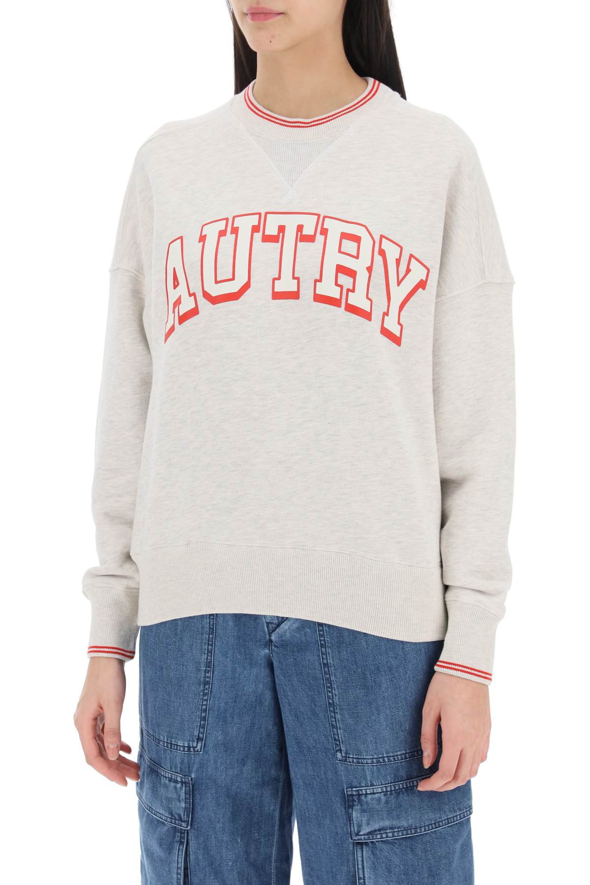 Oversized Varsity Sweatshirt  - Grey