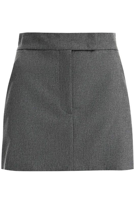 's Flannel Mini Skirt  - Grey