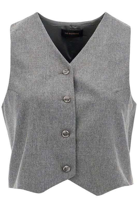 'pauline Flannel Vest  - Grey