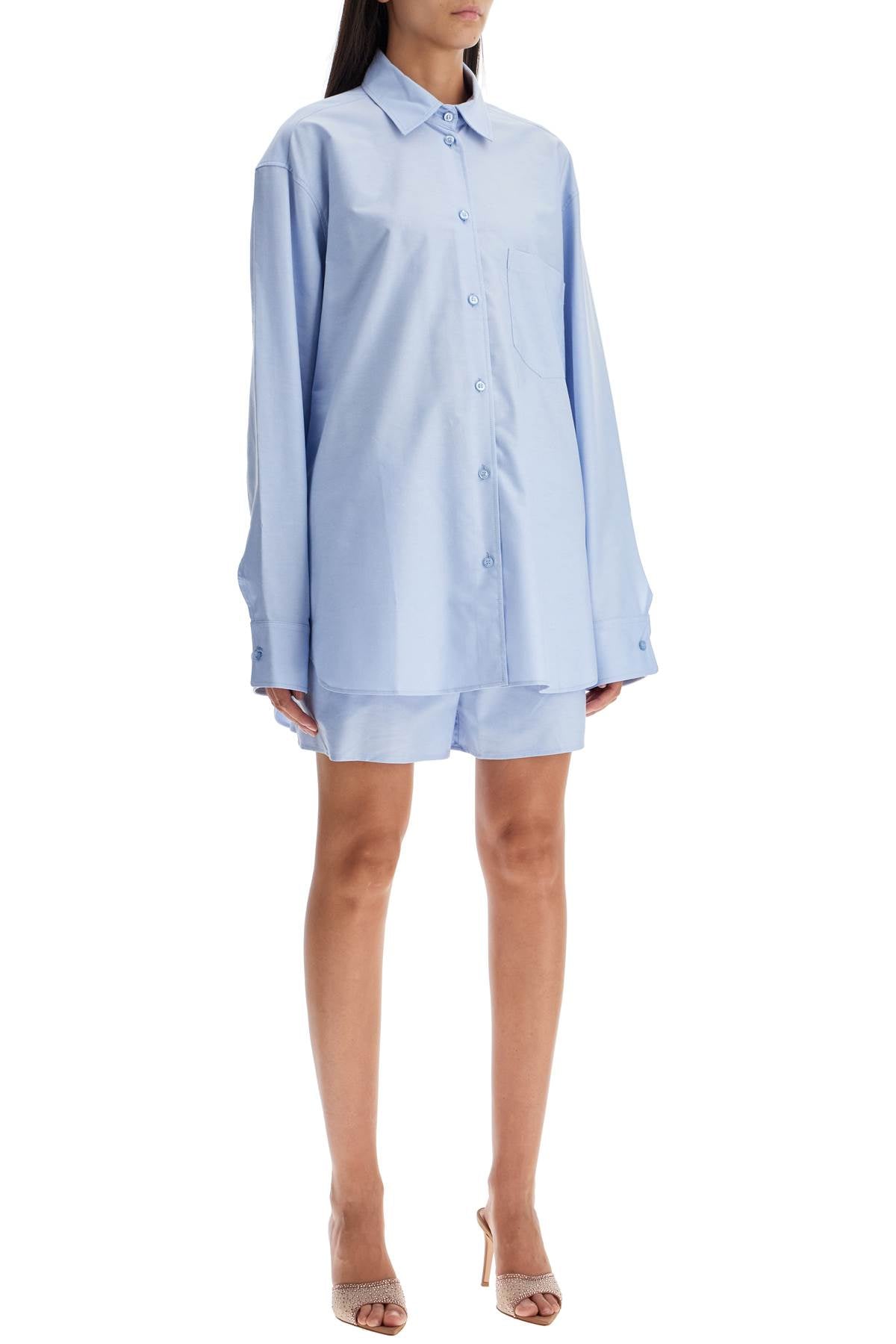 Georgiana Shirt And Shorts Set  - Light Blue