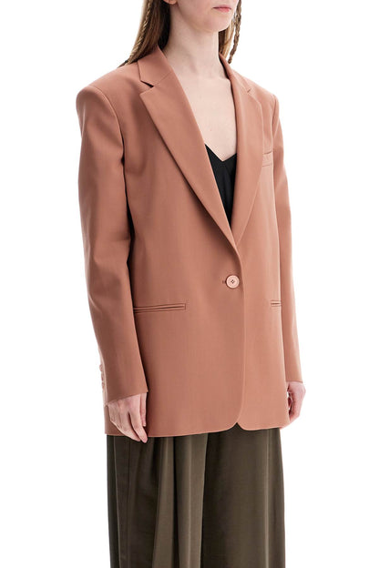 Elegant Dark Pink Synthetic Blazer  - Brown