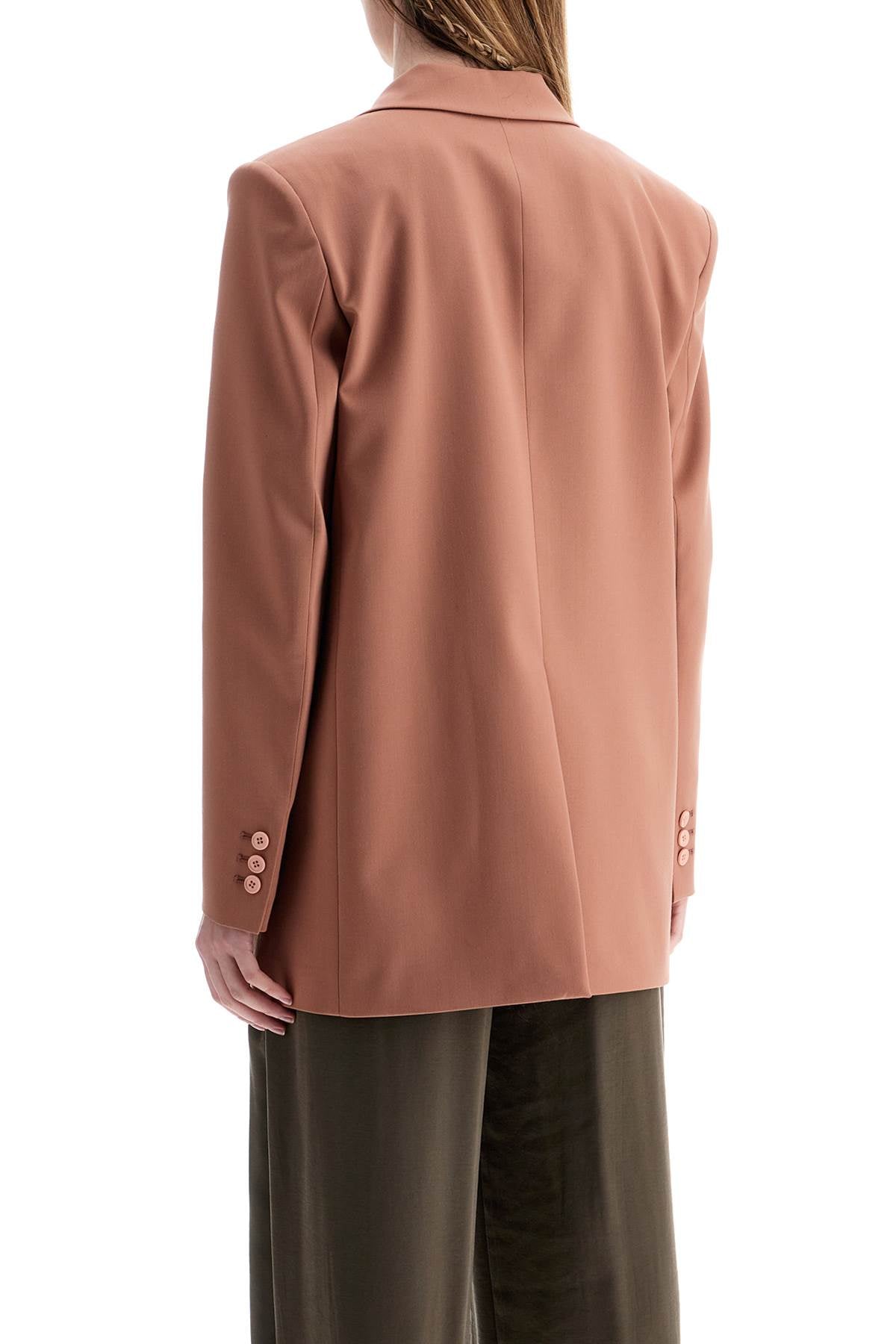 Elegant Dark Pink Synthetic Blazer  - Brown