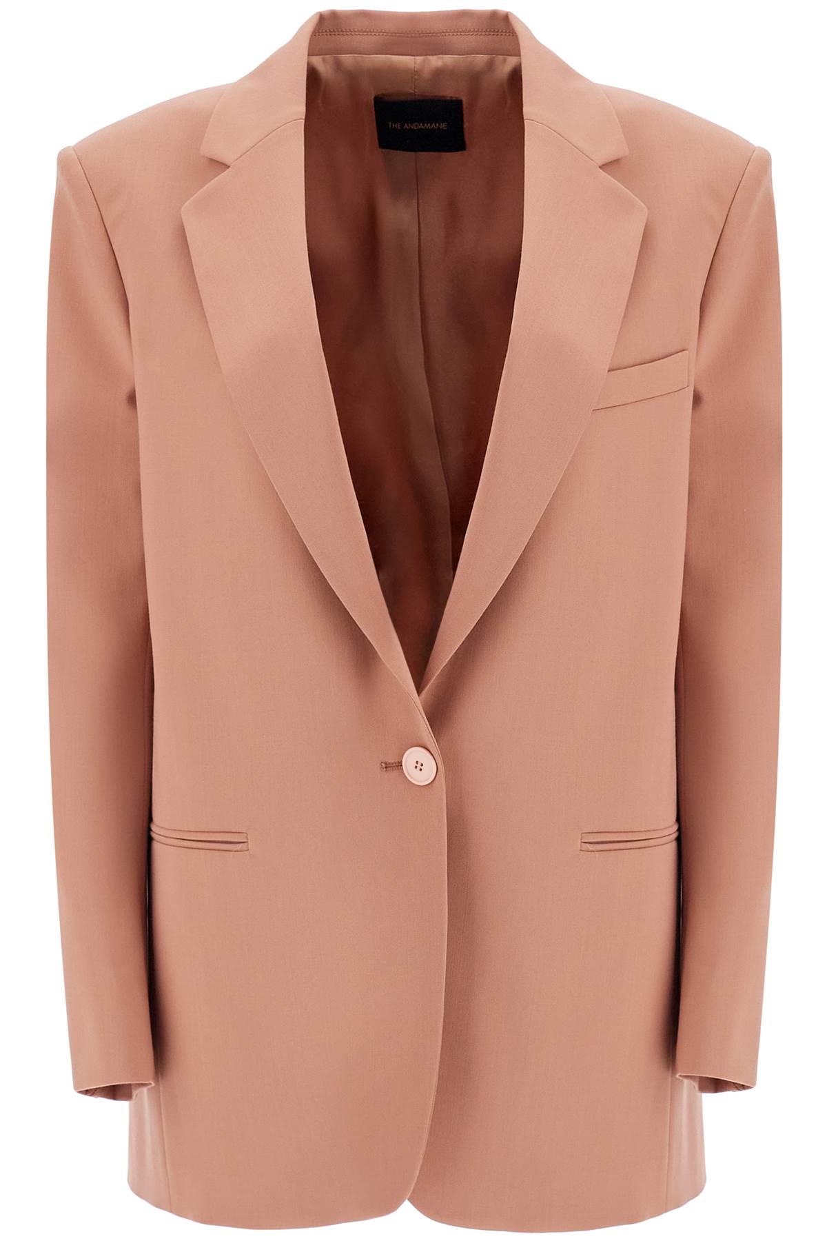 Elegant Dark Pink Synthetic Blazer  - Brown