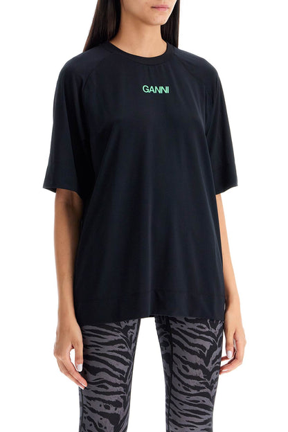 Sporty Mesh T-shirt For  - Black