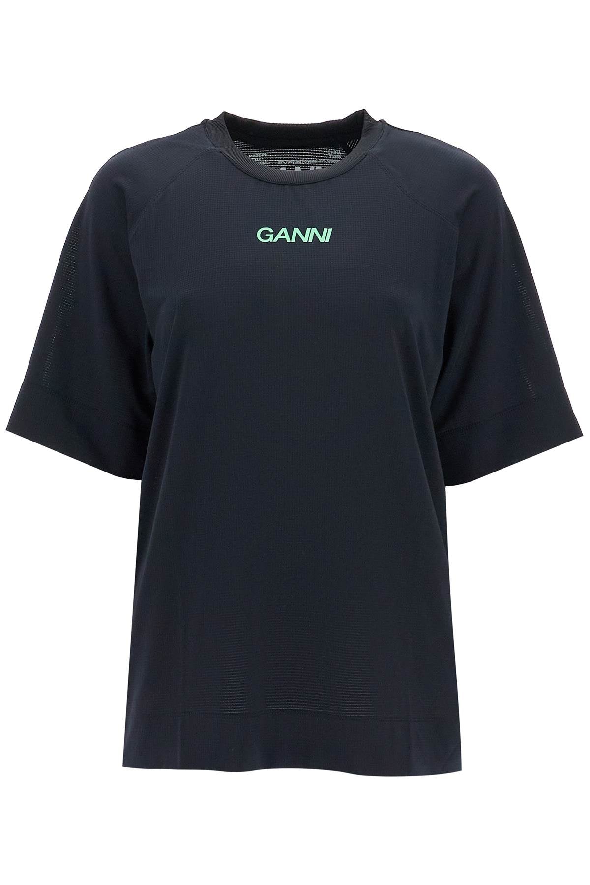 Sporty Mesh T-shirt For  - Black