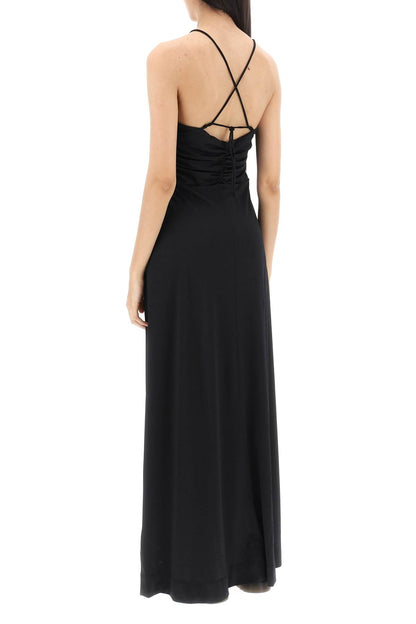 Crepe Jersey Maxi Dress  - Black