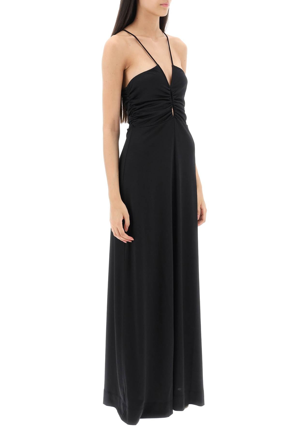 Crepe Jersey Maxi Dress  - Black