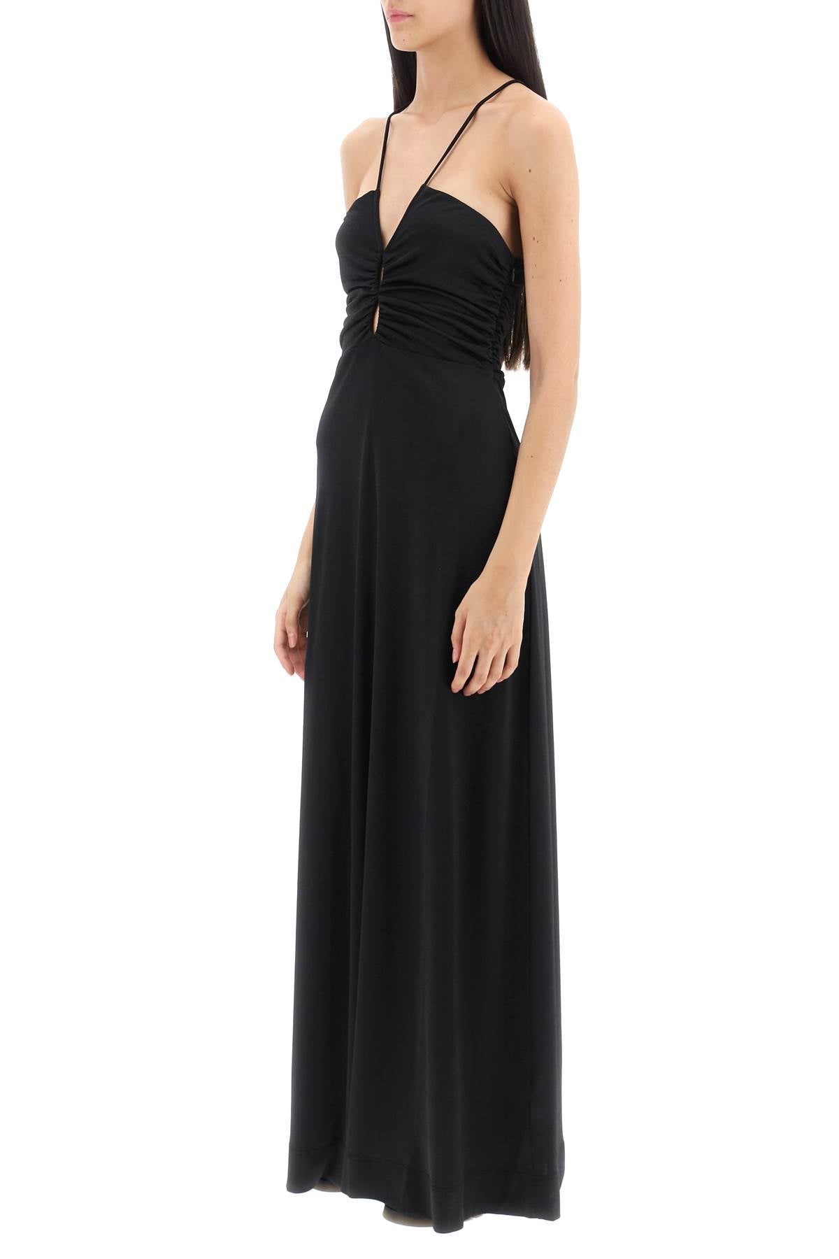 Crepe Jersey Maxi Dress  - Black