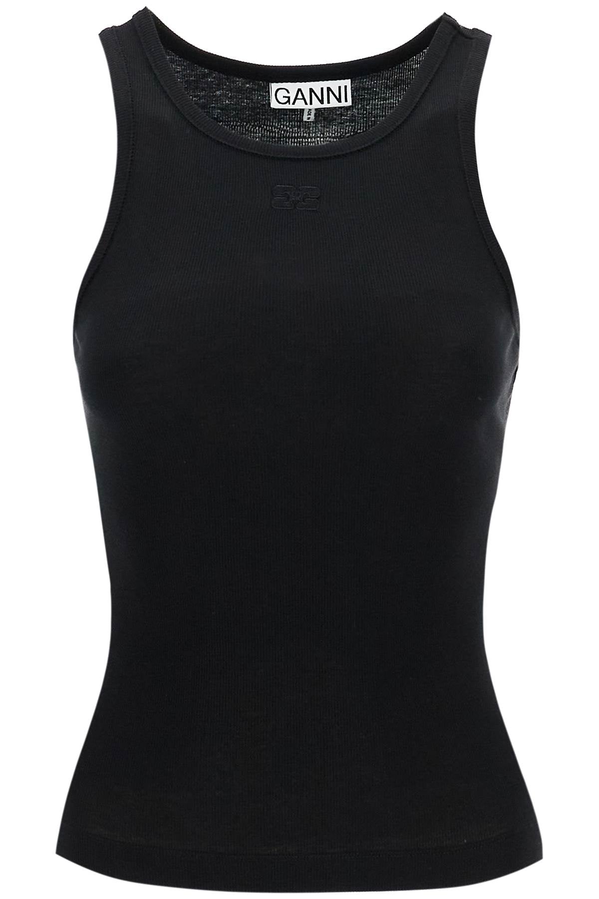 Ribbed Tank Top  - Black